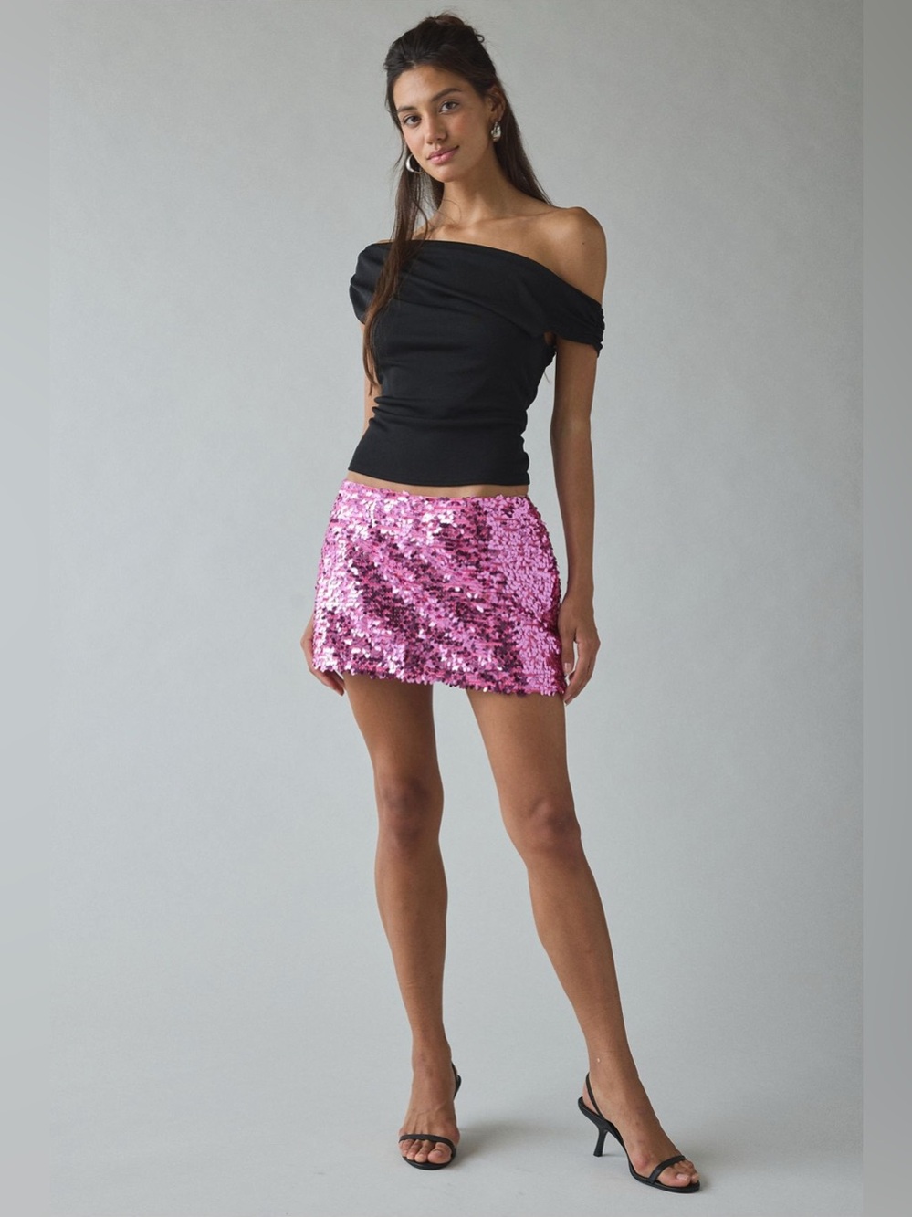 Urban Outfitters Hot Pink Sequin Mini Skirt